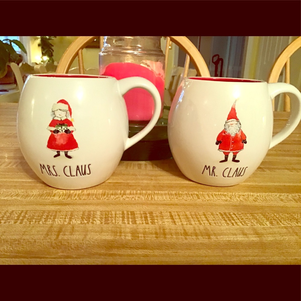 Rae Dunn mr. and mrs. clause mugs